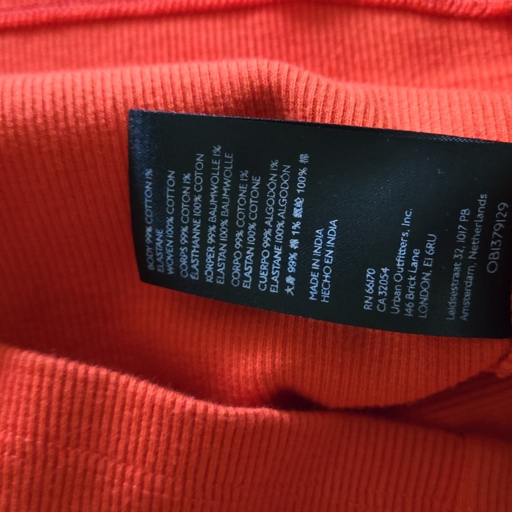 Maeve Bright Orange Puff-Sleeve V-Neck Top - Picture 12 of 13